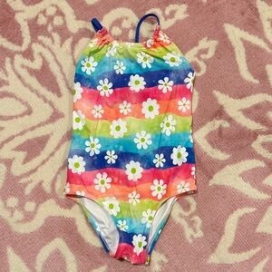 Hatley Rainbow Floral Kids Swim One Piece